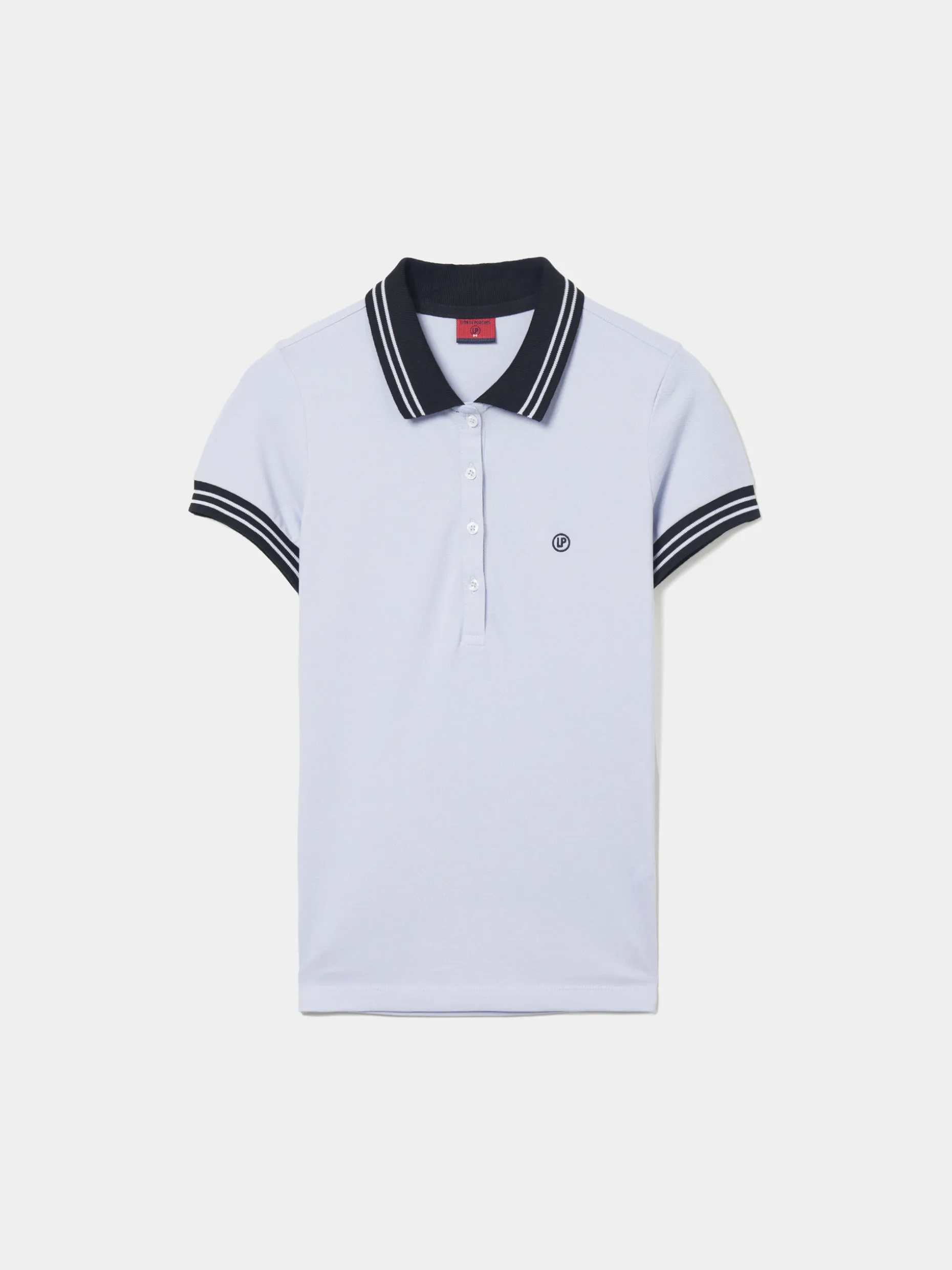 Polo piqué bicolor em algodão