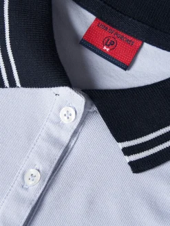 Polo piqué bicolor em algodão