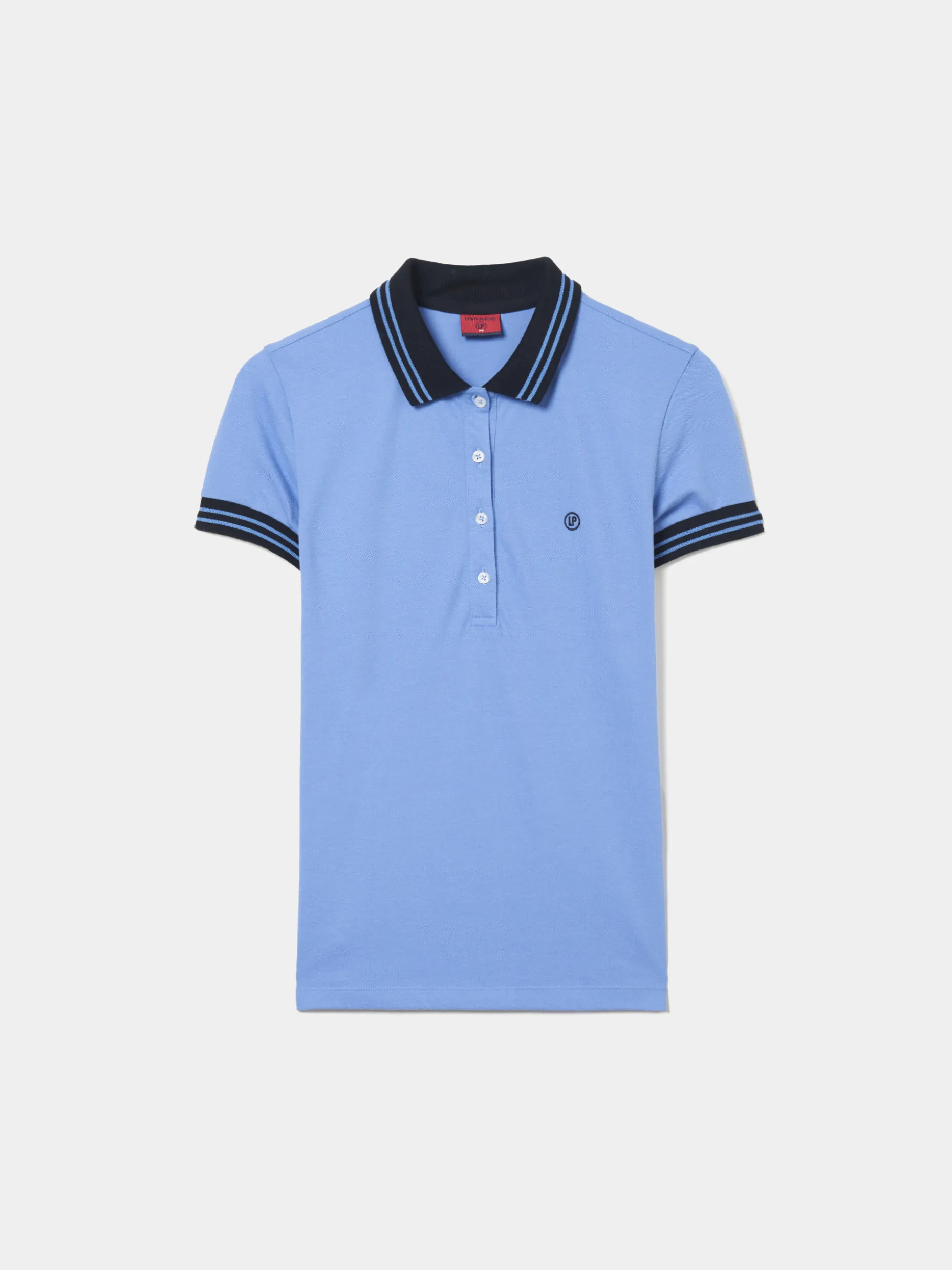 Polo piqué bicolor em algodão