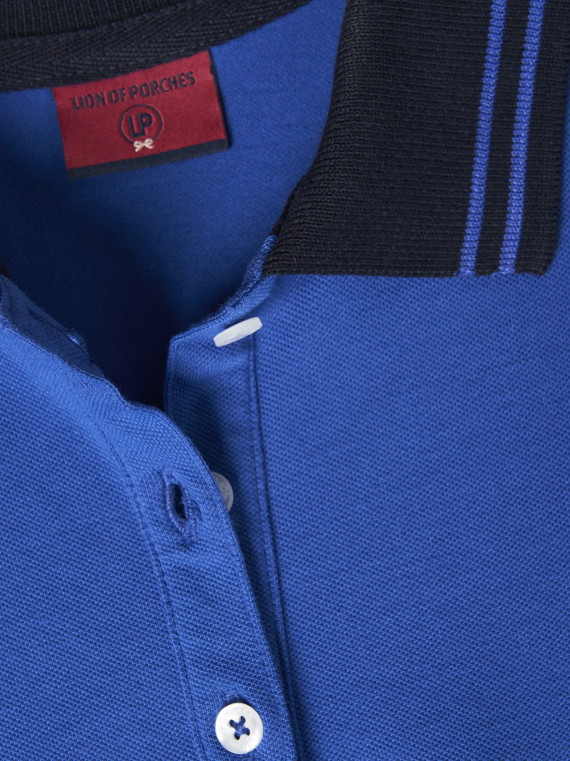 Polo piqué bicolor em algodão