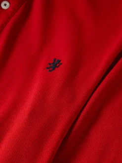 Polo piqué com riscas a contraste