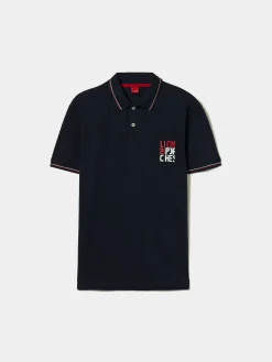 Polo piqué de algodão