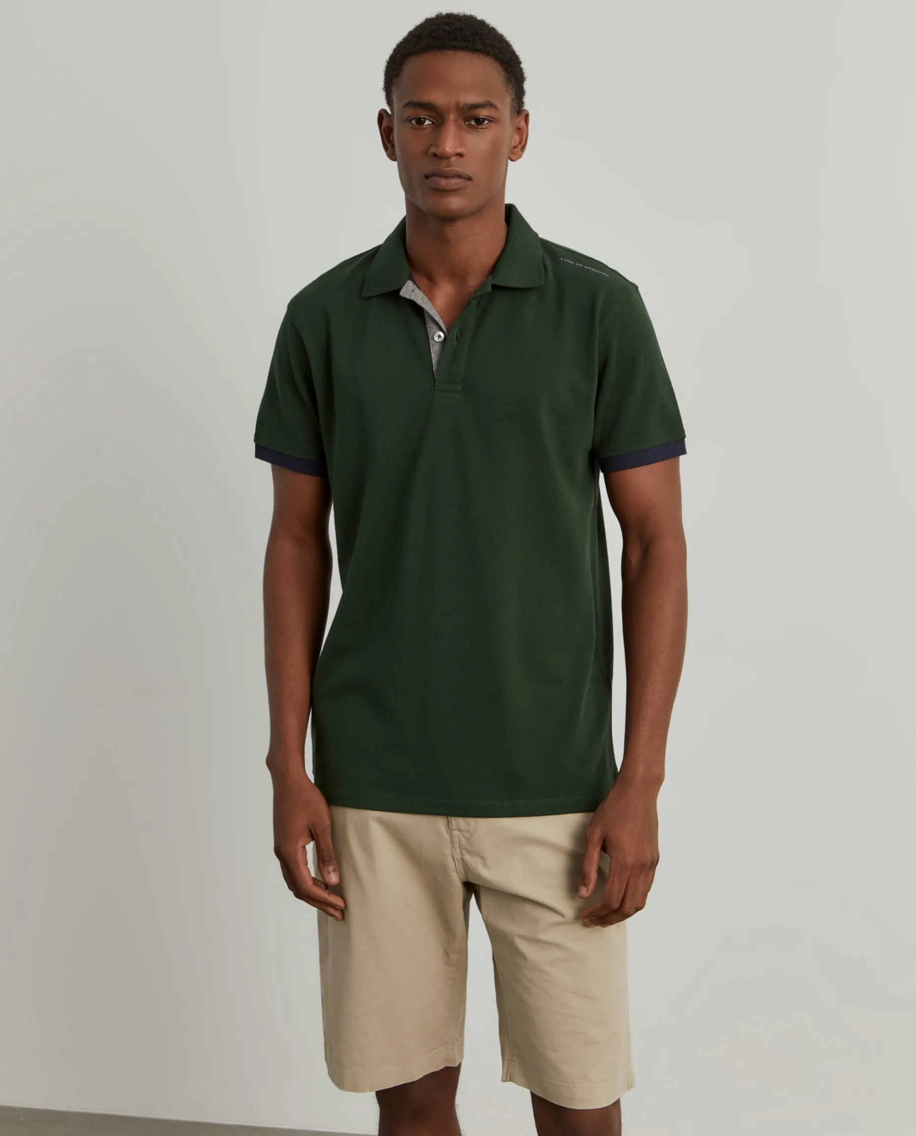 Polo piqué em algodão