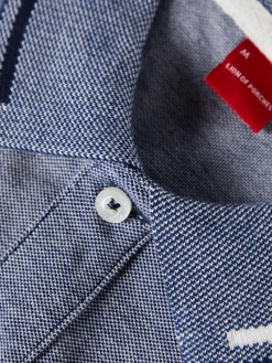 Polo piqué regular fit com riscas