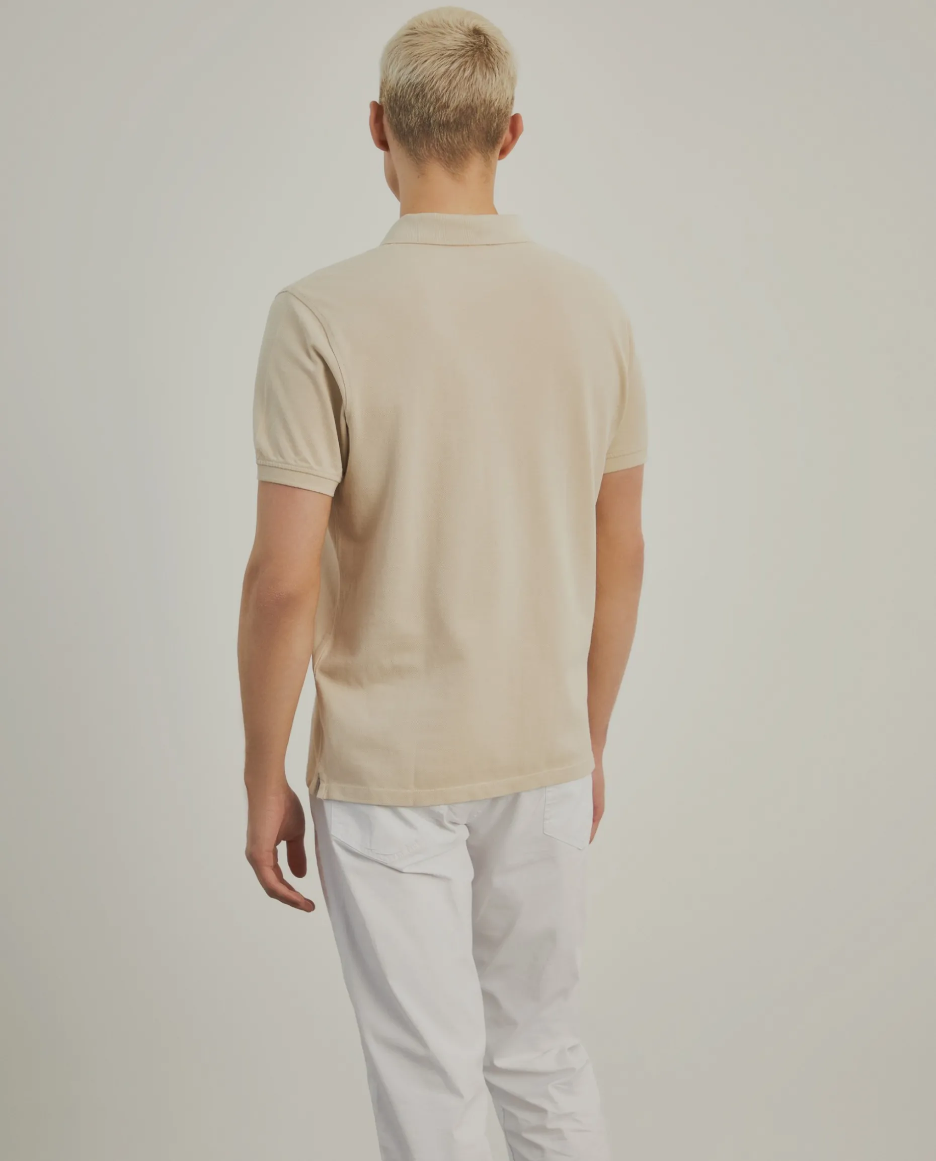 Polo piqué regular fit em algodão