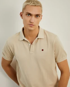 Polo piqué regular fit em algodão