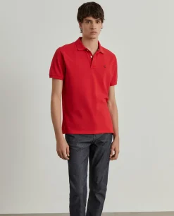 Polo piqué regular fit em algodão