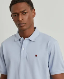 Polo piqué regular fit em algodão