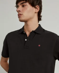 Polo piqué regular fit em algodão