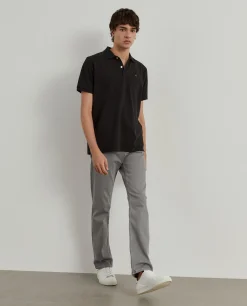 Polo piqué regular fit em algodão