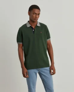 Polo piqué regular fit em algodão