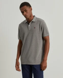 Polo piqué regular fit em algodão