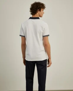 Polo piqué slim fit em algodão