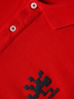 Polo piqué slim fit em algodão