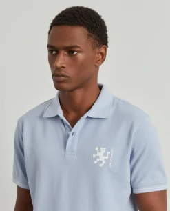 Polo piqué slim fit em algodão