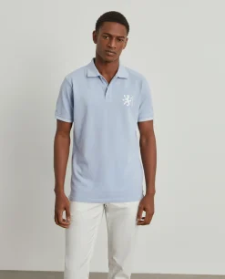 Polo piqué slim fit em algodão