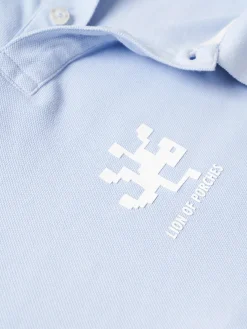 Polo piqué slim fit em algodão