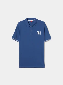 Polo piqué slim fit em algodão
