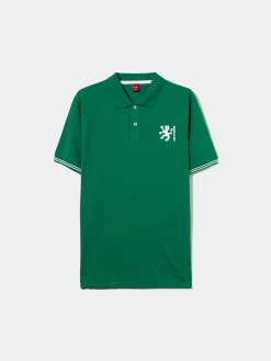 Polo piqué slim fit em algodão