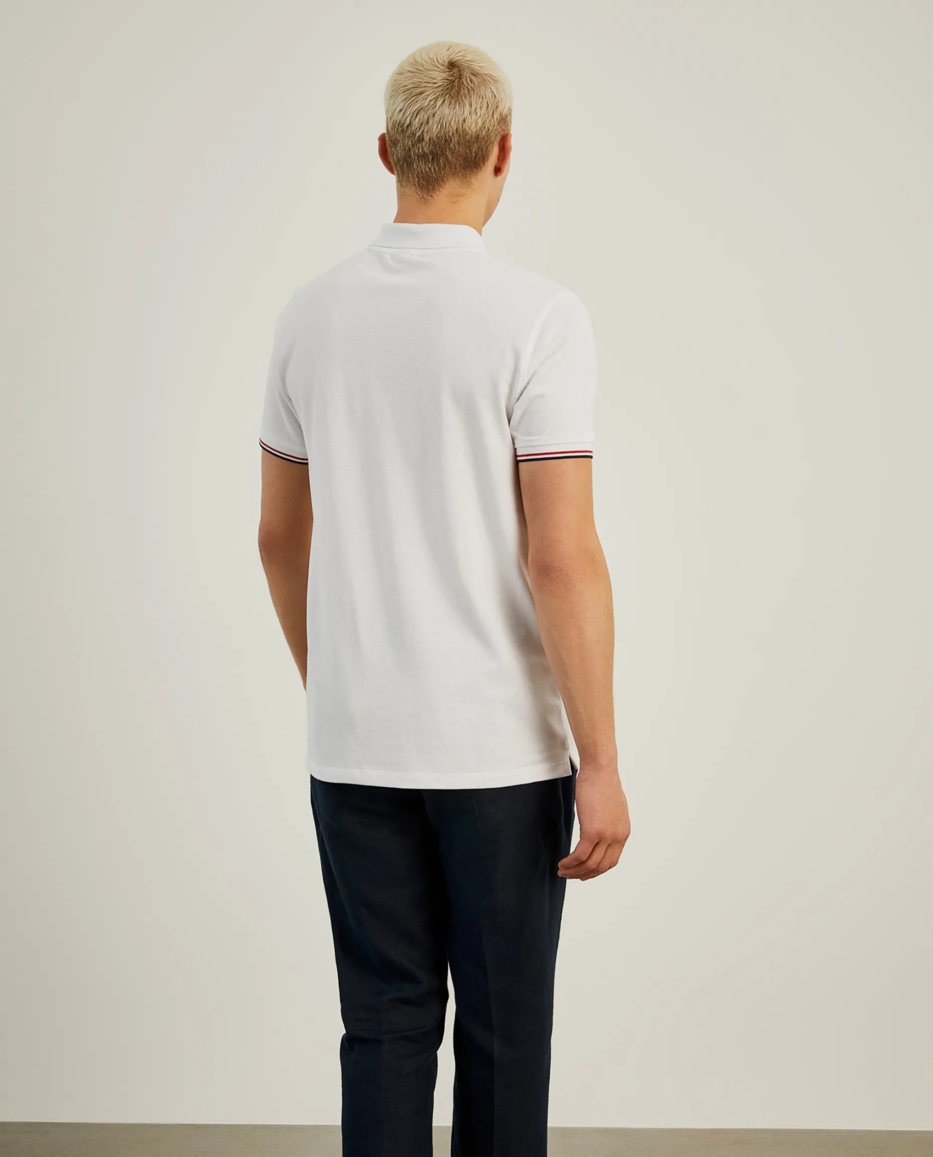 Polo piqué slim fit em algodão