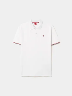 Polo piqué slim fit em algodão
