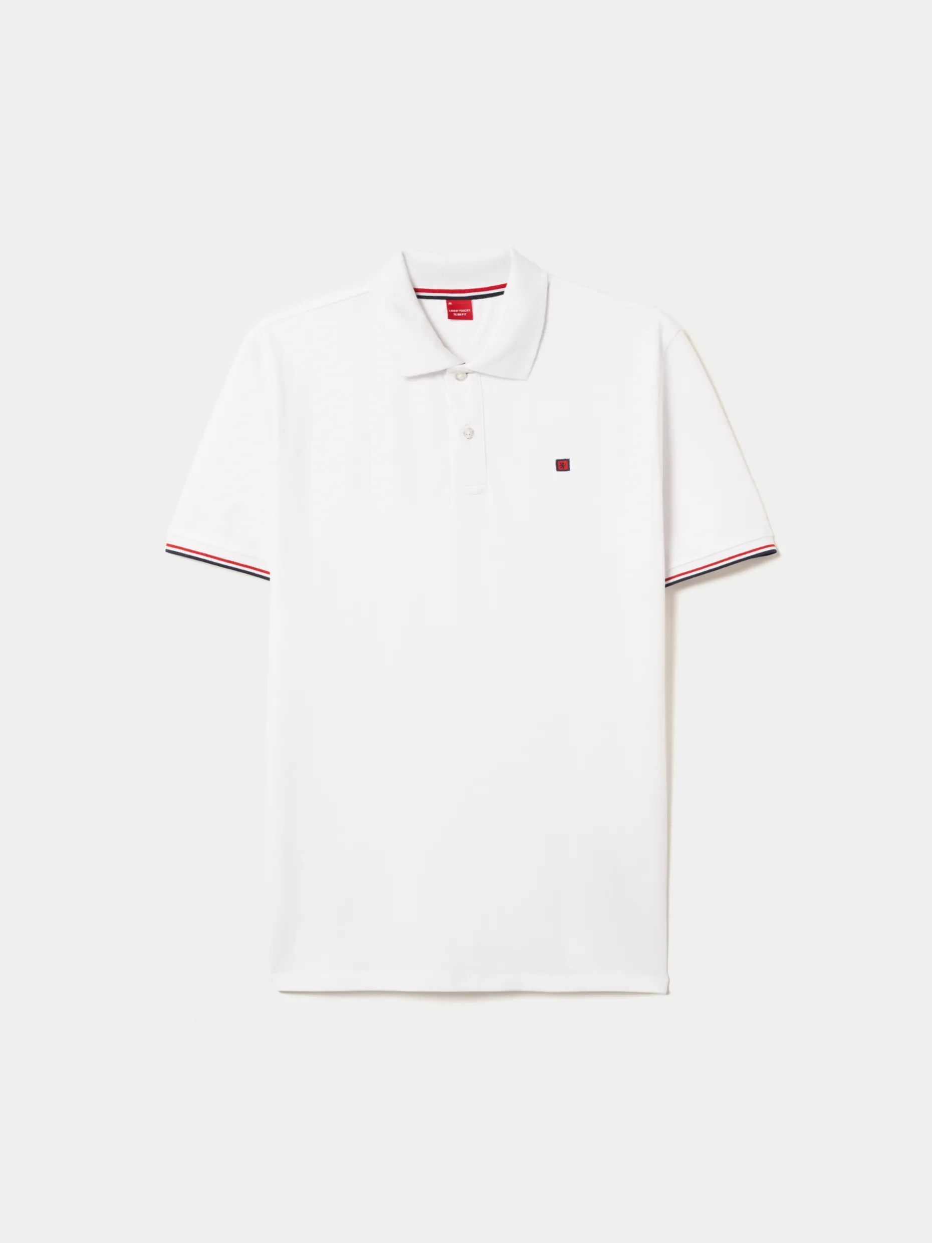 Polo piqué slim fit em algodão
