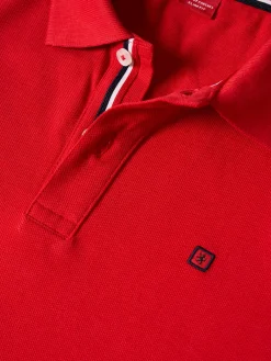 Polo piqué slim fit em algodão