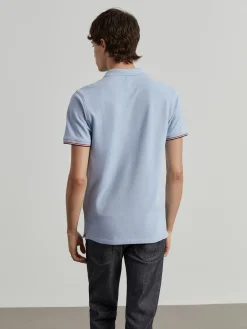 Polo piqué slim fit em algodão