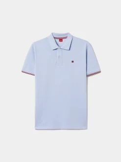 Polo piqué slim fit em algodão