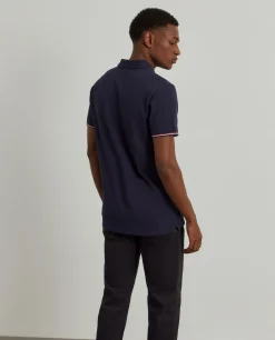 Polo piqué slim fit em algodão