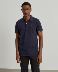 Polo piqué slim fit em algodão