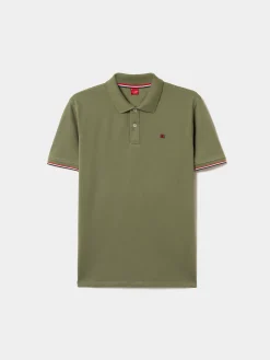 Polo piqué slim fit em algodão