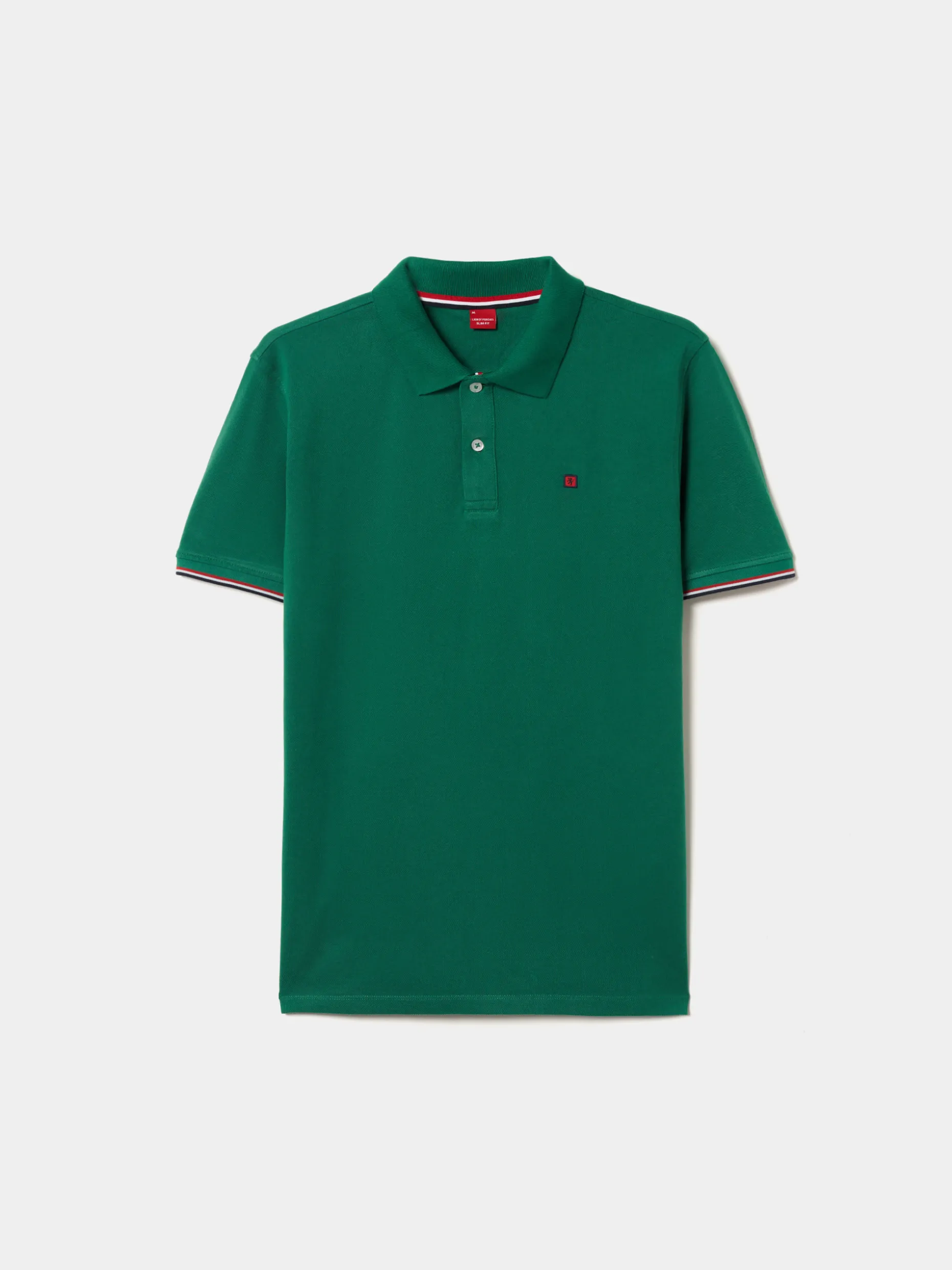 Polo piqué slim fit em algodão