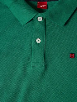 Polo piqué slim fit em algodão