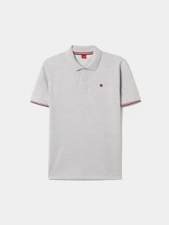 Polo piqué slim fit em algodão