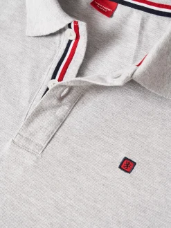 Polo piqué slim fit em algodão