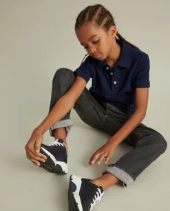 Polo piqué slim fit em algodão