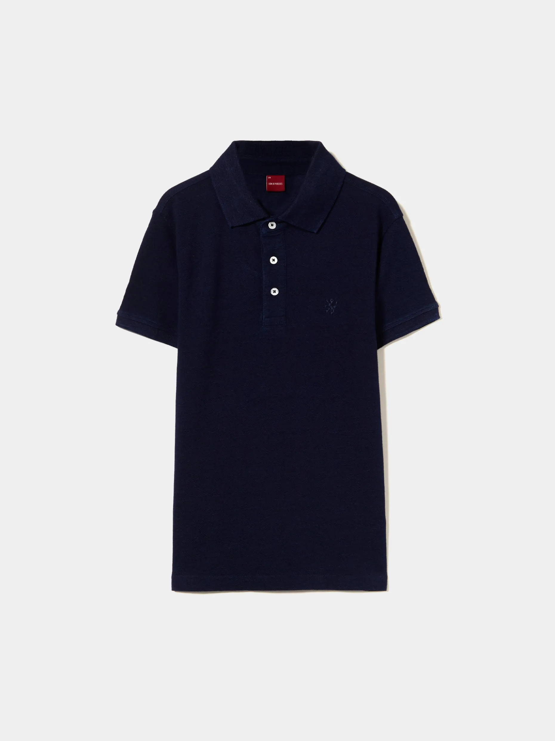 Polo piqué slim fit em algodão