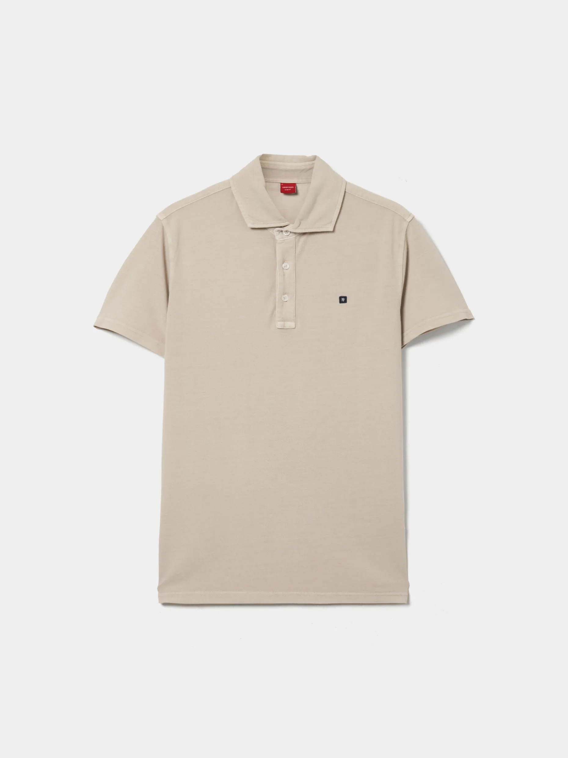 Polo piqué slim fit garment dye