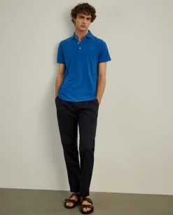 Polo piqué slim fit garment dye