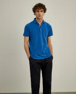 Polo piqué slim fit garment dye