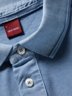 Polo piqué slim fit garment dye