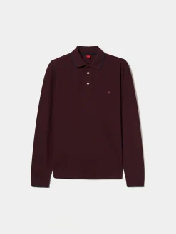 Polo piqué slim fit manga comprida