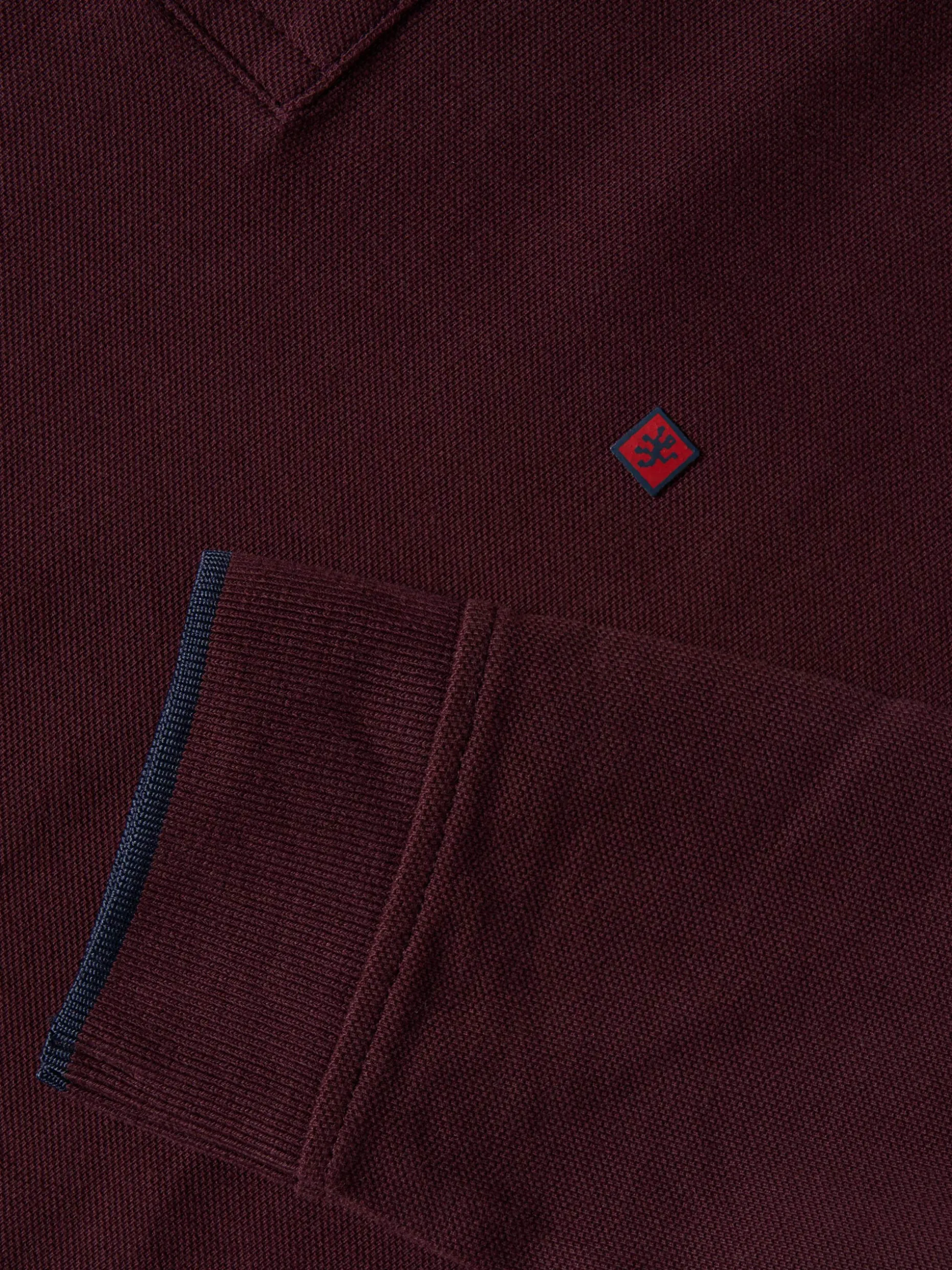 Polo piqué slim fit manga comprida