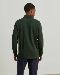 Polo piqué slim fit manga comprida