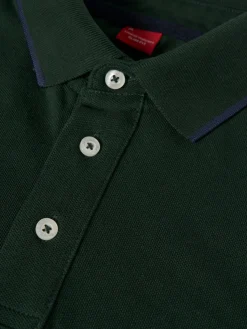 Polo piqué slim fit manga comprida