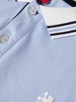 Polo piqué slim fit tricolor