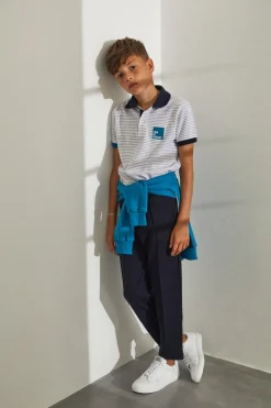 Polo regular fit às riscas