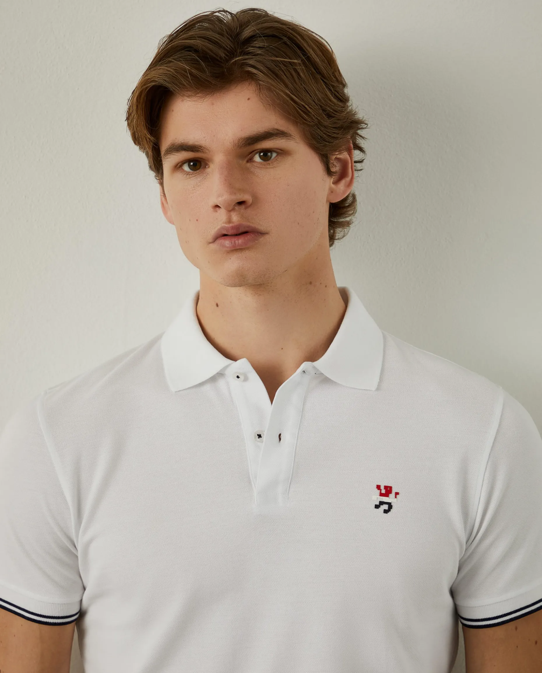 Polo slim fit 100% algodão