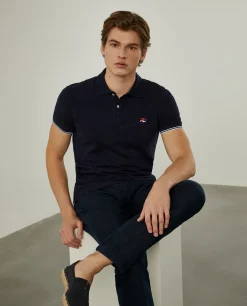 Polo slim fit 100% algodão